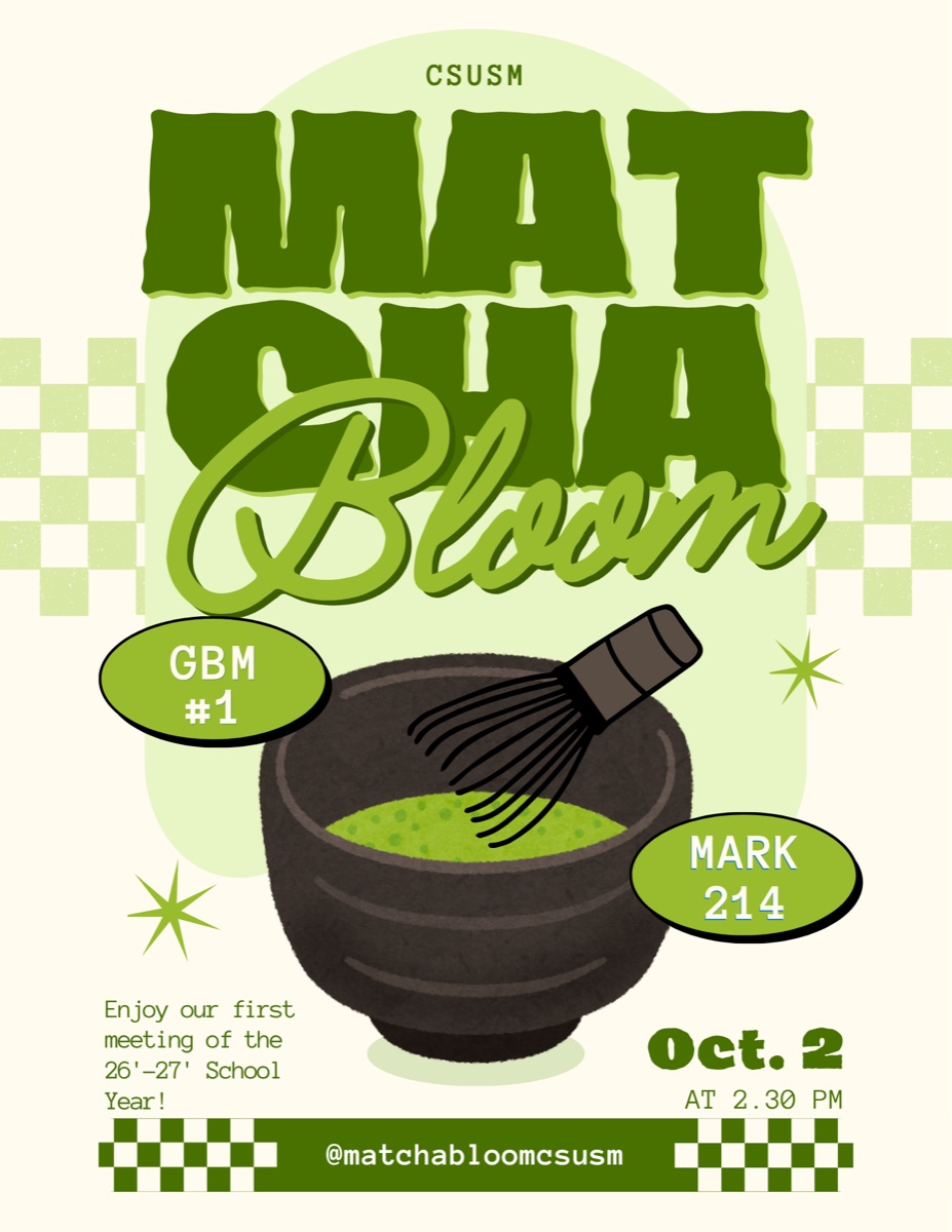Matcha Bloom GBM #1 flyer
